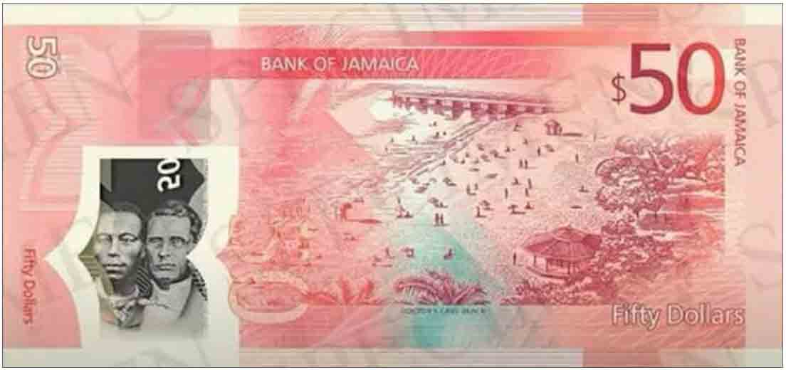 50 cents Jamaican Dollars banknote Marcus Garvey - Exchange for cash